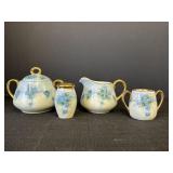 Porcelain Forget Me Nots Hand Painted Cream &