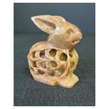 3" Stone Hand Carved Rabbit