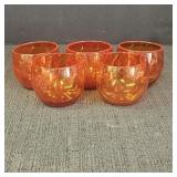 Vintage Iridescent Orange Glassware