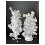 2- 24" Pre Lit White Trees - works