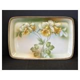 11" Daffodil German Porcelain Tray