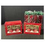 Home For The Holidays Metal Present Candle Holders