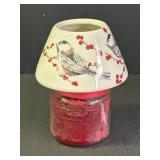 Ceramic Berries & Birds Candle Jar Shade