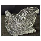 Diamond Etched Leaded Crystal Sleigh