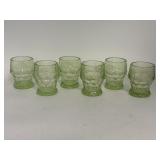 6 Uranium Glass Tumblers