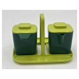 Victory Of Chicago Green Plastic Cream & Sugar Set