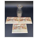 1943 Servo 1/2 pint Milk Bottle w/ Elsie,