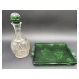 Avon Emerald Decanter with Tray