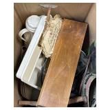 Wooden Shelf, Power Strip, Silverware Organizer,
