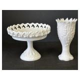 Westmoreland lily of the valley vase & lacy edge