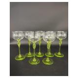 Vaseline Glass Stemware
