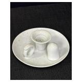Porcelain Taper Chamberstick Candle Holder with