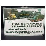 N.Y.C.R.R. Railway Express Agency metal