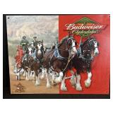 Budweiser Clydesdales Tin Sign 16" X 12.5" -