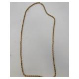 Vtg Monet Gold Chain Rope Necklace