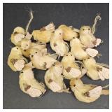 (14) Wood Bristle Chick Ornaments