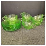 Federal Green Depression Uranium Glassware