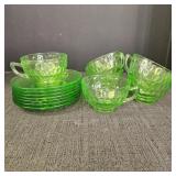Federal Green Depression Uranium Glassware