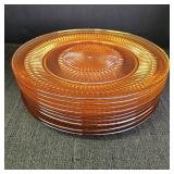 Vintage Marigold Carinval Glass 10in Plates