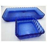 Cobalt Blue Serving Relish Dishes