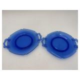 Cobalt Blue Handled Plates