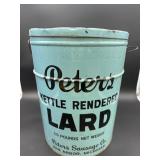 Vtg. Peterï¿½s Kettle Lard Tin