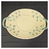 Bordallo Pinheiro Shamrock Oval Handled Platter