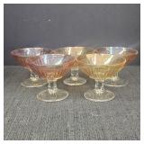 Vintage Marigold Carnival Glass Sherbet Cups