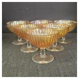 Vintage Marigold Carnival Glass Sherbet Cups