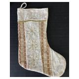 17" Gold & Cream Stocking