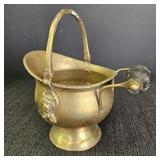 Vintage Brass Coal Scuttle ft. a Lion