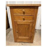 Oak Kitchen Cabinet w/ 2 drawers, Towel