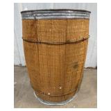 Antique Wood Nail Keg w/ Wire & Metal