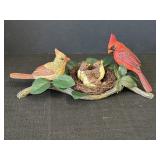 12" Danbury Mint cardinal family tree sculpture