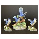 Brinns ceramic blue jay statues