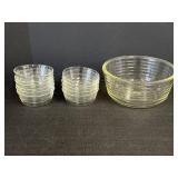 11- 10 oz Pyrex Bowls & Pyrex GE Mixing Bowl