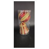 2-Gold & Red Christmas Ornaments Ball &