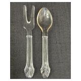 Imperial Glass Clear Salad Spoon and Fork Set,