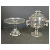Pedestal Covered Candy Dish , Cake Plate