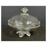 Crystal Footed Covered Candy Dish Dome