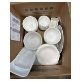 White Dessert Bowls & Plates, Serving Trays