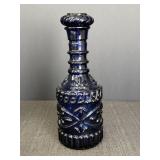 Jim Beam Vtg dark Cobalt Blue Decanter w/ Stopper,
