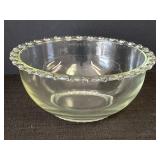 11" Glass Bowl With Open Lace Edge