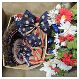 Fourth of July Decor- Wreaths, Plate, Bows,