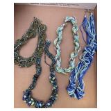 (4) Seed Bead Multi-strand Necklaces