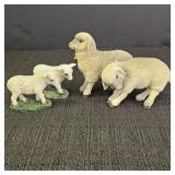 4 Sheep/Lamb Figurines