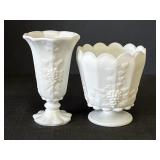 Westmoreland paneled grape vase & jardiniere