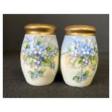 Forget Me Nots Hand Painted Porcelain Shakers