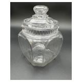 Dated August 28,1900 clear glass 7in jar