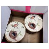 16 Cracker Barrel Robin & Nest round plates, 8.5in